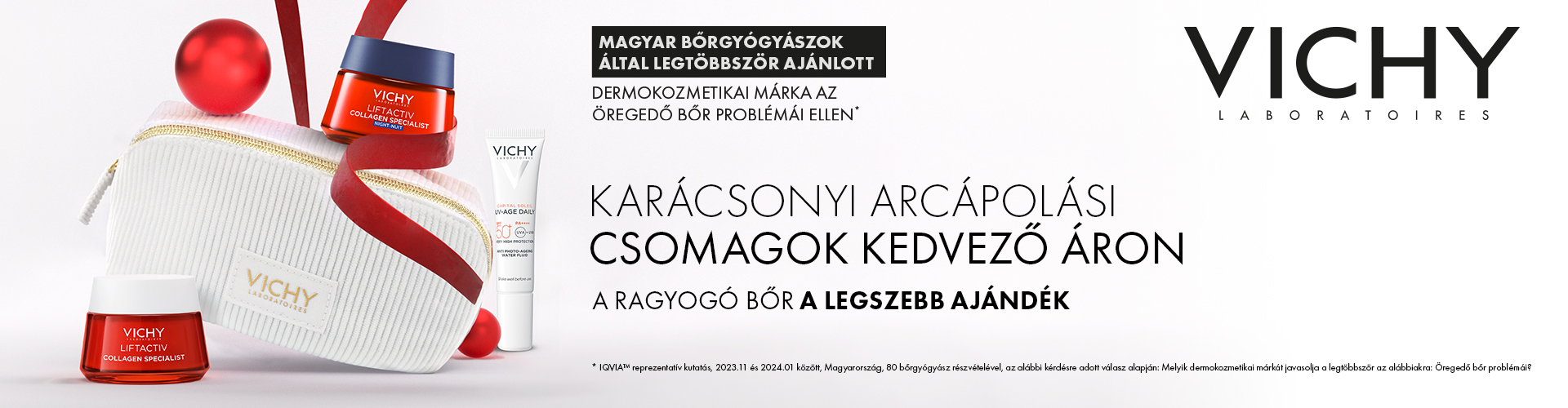 Varázslatos karácsonyi csomagok a Vichy-től!